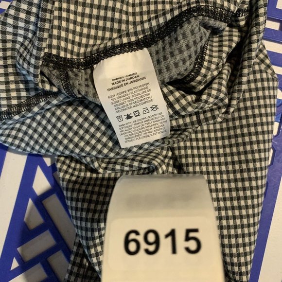 Nike‎ Cropped Pants Women's Small Black Check Stretch High-Rise Leggings 6915 - Picture 9 of 9